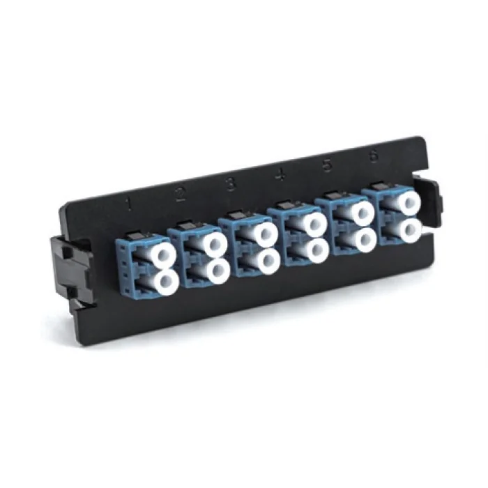 6 duplex LC adapter panel ultra compact high density fiber module