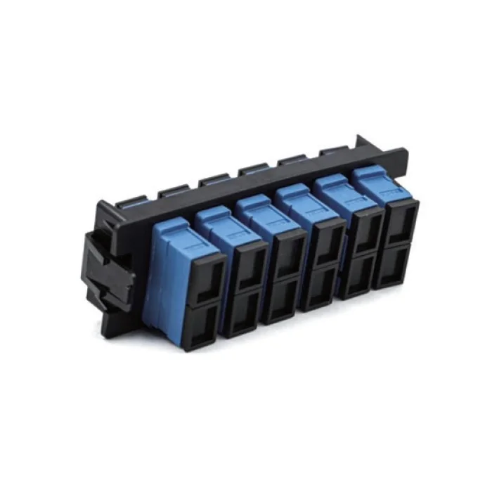 6 duplex SC adapter panel snap in clip ultra compact high density fiber module