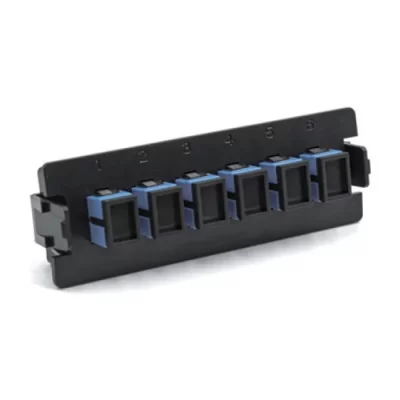 6 port SC adapter panel dual lock clips ultra compact fiber module