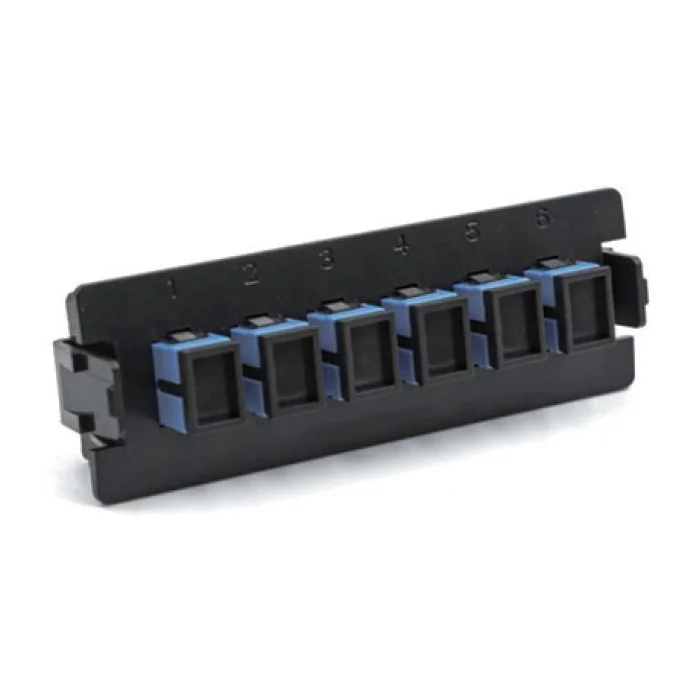6 port SC adapter panel dual lock clips ultra compact fiber module