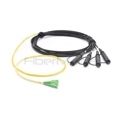 4 fiber hardened SC APC breakout FTTH drop cable flat outdoor dielectric cable