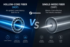 Hollow-Core Fiber (HCF) vs Single-Mode Fiber (SMF) for AI Data Center Interconnects