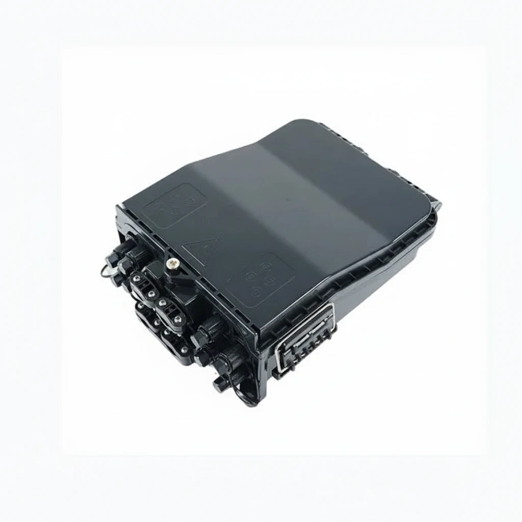 16 core pre-connectorized fiber NAP box with hardened SC/APC adapters for FTTH outdoor fiber distribution and network access.