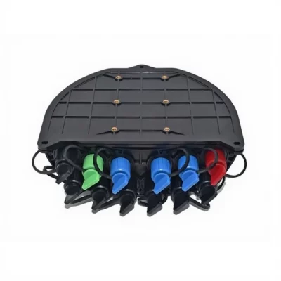 12-port FAT fiber access termination box with mini SC hardened pre-connectorized adapters for FTTH networks