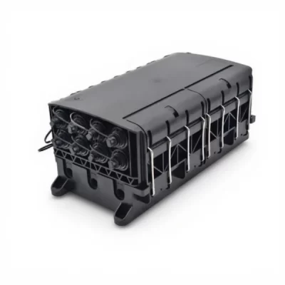 FTTA fiber optic splice enclosure with hardened SuperTap OptiTap-compatible adapters for outdoor fiber network installation and splicing.