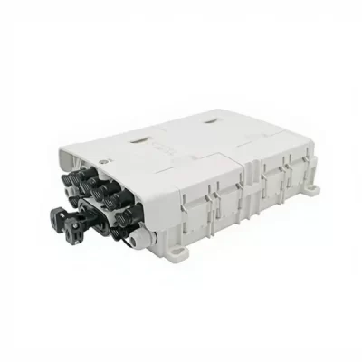8 port fiber NAP box with PLC splitter integration for FTTx networks, outdoor fiber distribution and termination enclosure.