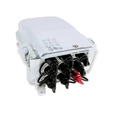 8-port FTTH terminal box with 1×8 PLC splitter SC/APC IP65 waterproof enclosure for outdoor fiber distribution networks