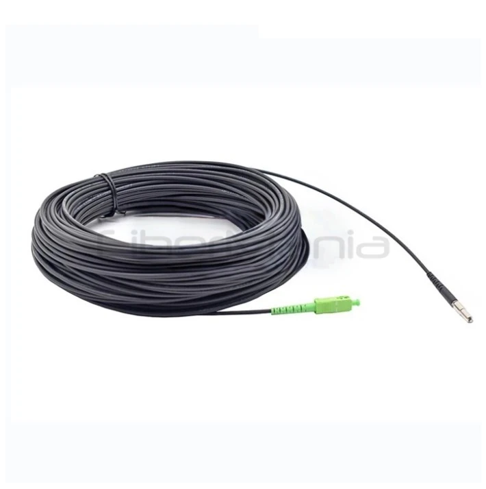 Pushable Bullet Head SC APC FTTH Drop Cable Assembly 100ft Outdoor