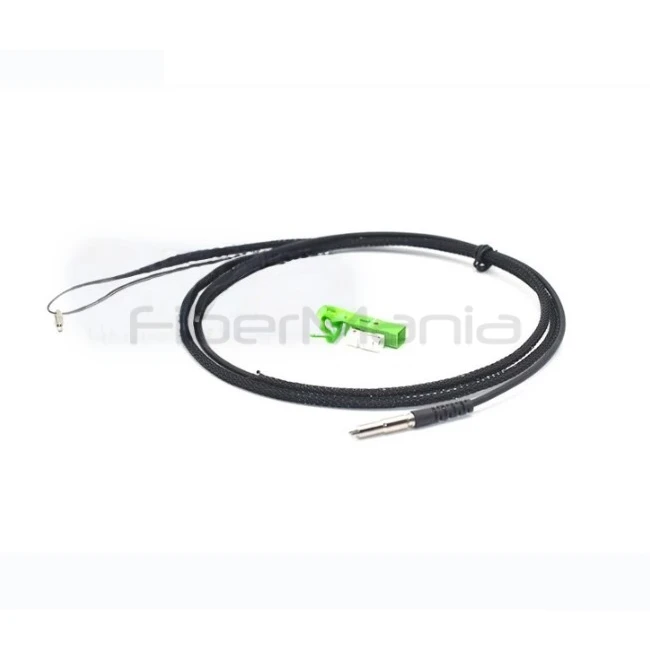 pushable bullet SC APC to SC APC FTTH drop cable armored G657A2 fiber assembly