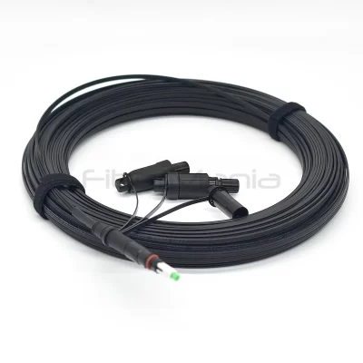 3 in 1 interchangeable SC APC FTTH drop cable G657A2 Slim OptiTap FastConnect compatible