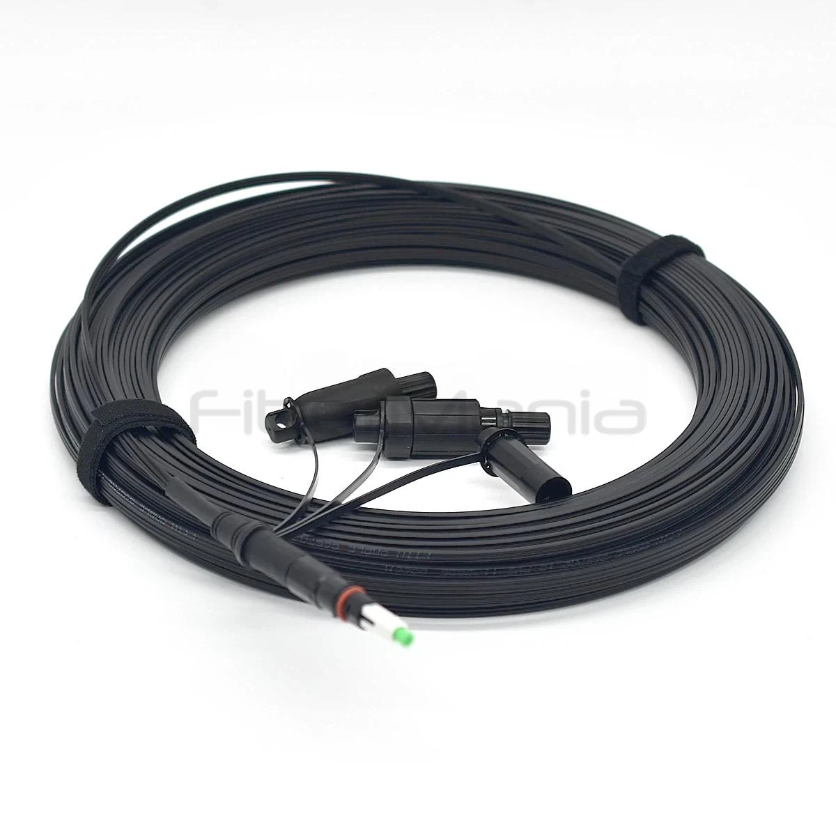 3 in 1 interchangeable SC APC FTTH drop cable G657A2 Slim OptiTap FastConnect compatible