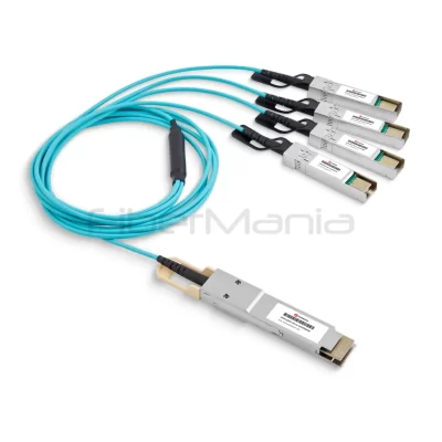 200G QSFP-DD to 4×50G SFP-DD armored active optical breakout cable