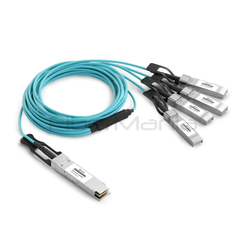 200G QSFP56 to 4×50G SFP56 armored active optical breakout cable