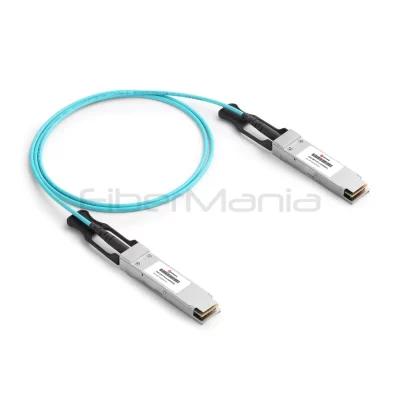 200G QSFP56 armored active optical cable with OM3 multimode fiber