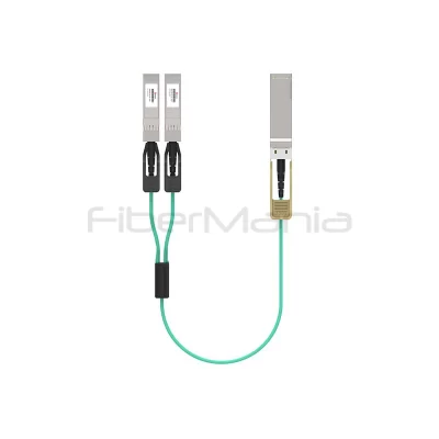 400G QSFP-DD to 2×200G QSFP56 PAM4 active optical breakout cable