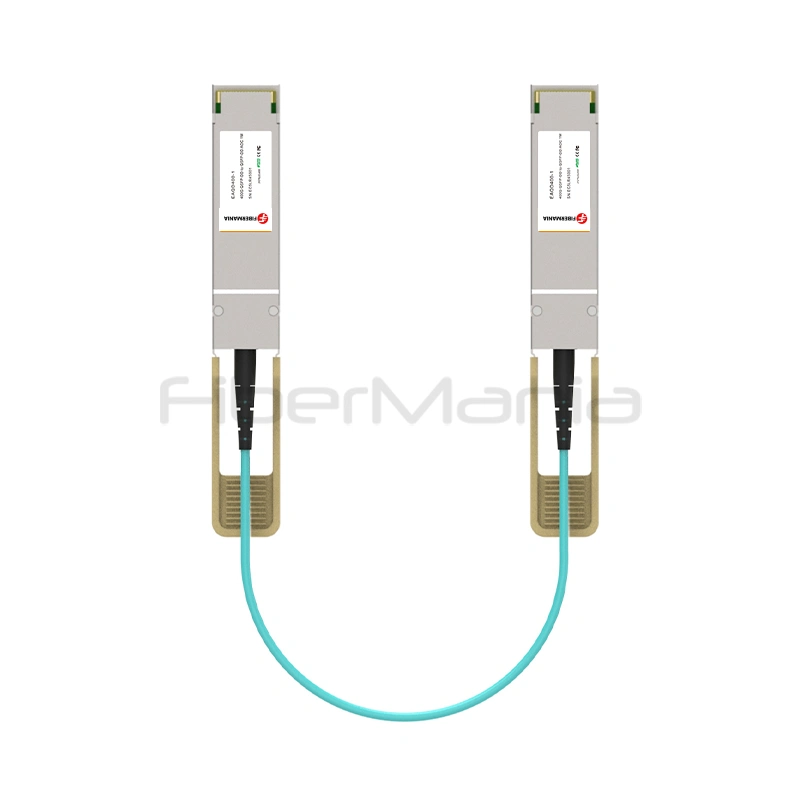 400G QSFP-DD to QSFP-DD active optical cable with 850nm multimode fiber
