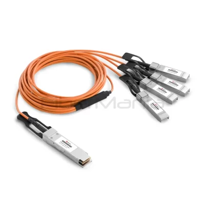 40G QSFP+ to 4×10G SFP+ armored industrial-grade active optical breakout cable