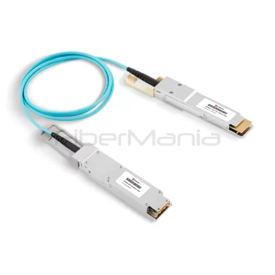 800G OSFP to QSFP-DD active optical cable with 850nm OM3 multimode fiber and PAM4 signaling
