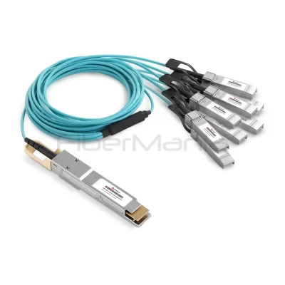 80G QSFP-DD to 8×10G SFP+ armored active optical breakout cable