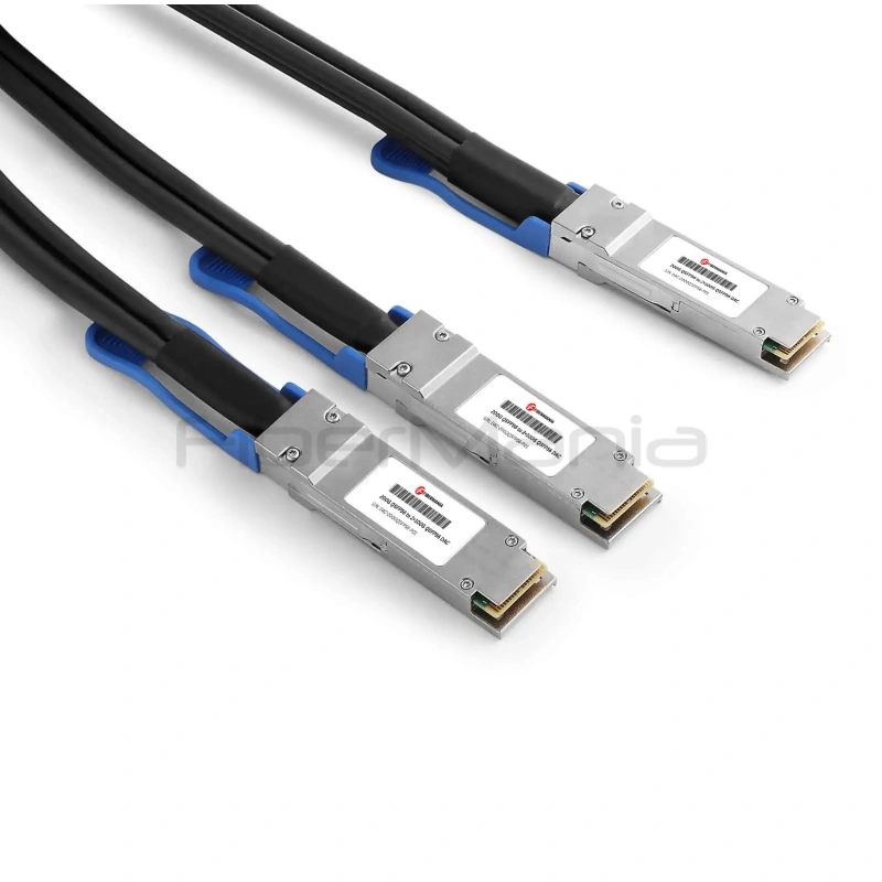 200G QSFP56 to 2×100G QSFP56 Passive DAC Breakout Cable, Twinax Copper - Image 2