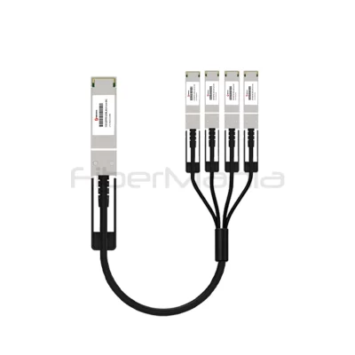 400G QSFP-DD to 4×QSFP56 PAM4 passive direct attach copper breakout cable