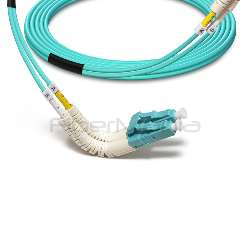 LC to LC UPC OS2 Duplex Flex Boot Fiber Optic Patch Cord - Image 2