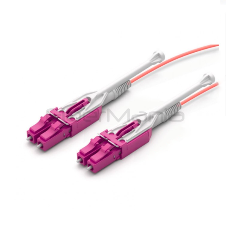 LC to LC UPC OM5 Duplex Uniboot Push-Pull Fiber Optic Patch Cord - Image 3
