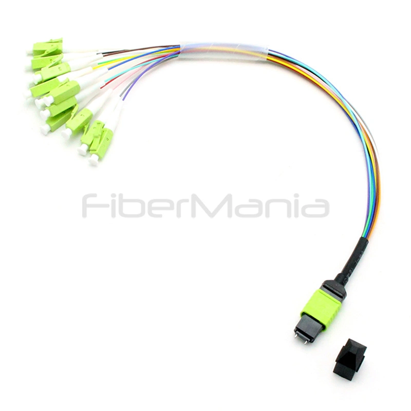 MTP male to LC OM3 OM4 OM5 multimode fiber patch cord 0.9mm
