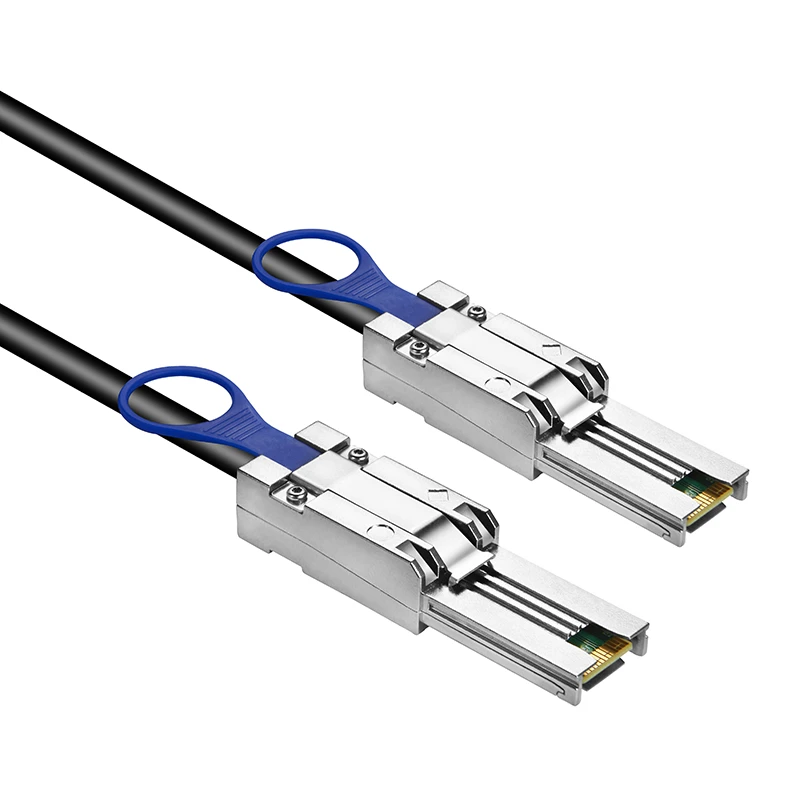 Mini SAS SFF-8087 to SFF-8087 0.5m flat braided server cable