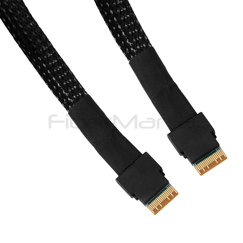 SlimSAS SFF-8654 4i to SFF-8654 4i Internal SAS 4.0 Cable - Image 3