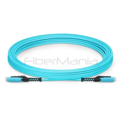 5m MDC UPC duplex to MDC UPC duplex OM4 multimode fiber patch cable with 2.0mm OFNR Uniboot cable