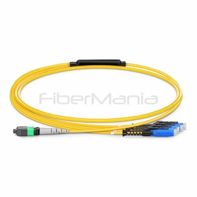 2m MTP-8 APC female to 4x MDC UPC duplex 8-fiber OS2 single mode fiber harness